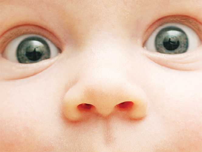 El lente permite que el bebé enfoque, poco a poco, las imágenes, con el fin de madurar la visión