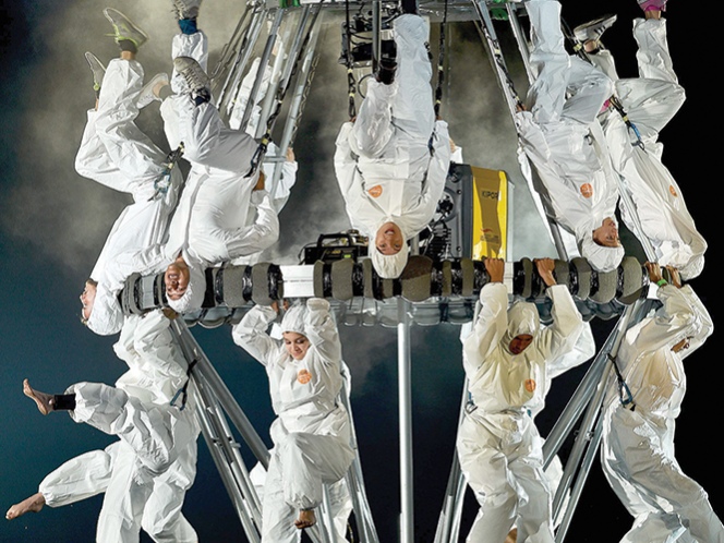 La Fura dels Baus representó el mito griego del juicio de Paris. Foto: AFP